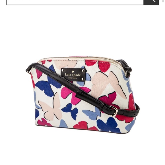 kate spade Handbags - Kate Spade Floral Crossbody Bag in Pink, Blue, and Cream